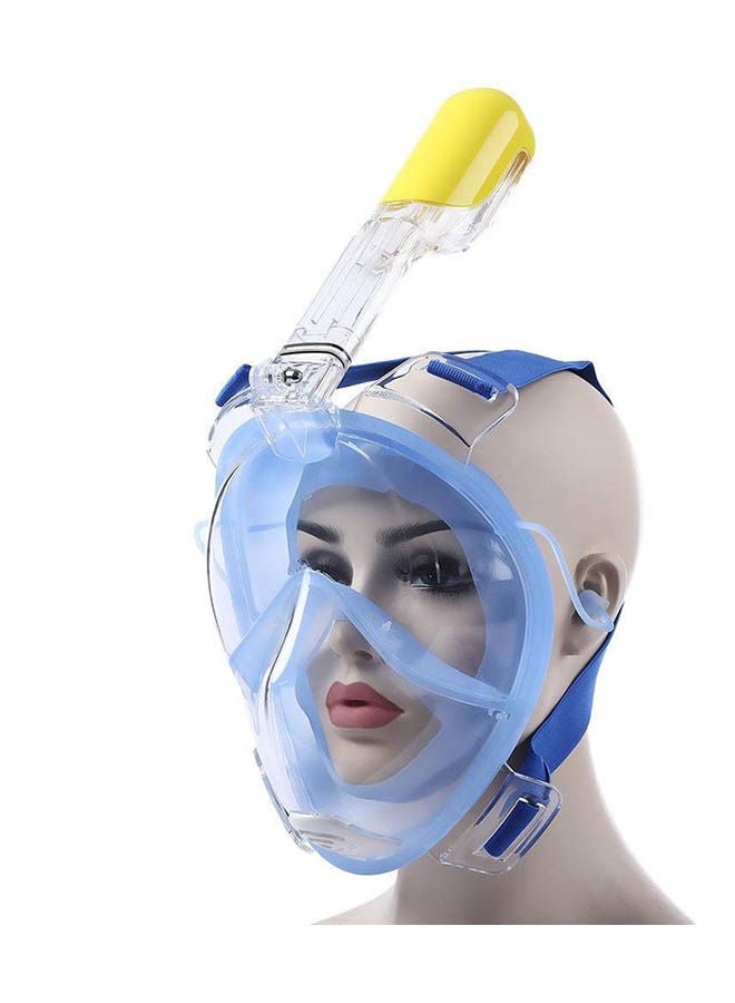 Panoramic View Full Face Snorkeling Mask Diving Underwater Swimming Compatible Snorkel Mask With AntiFog Easy Breathing And AntiSkid Ring Earplug For Kids