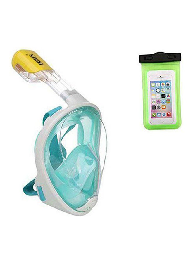 Dowin Large Size Anti Fog Detachable Dry Snorkeling Full Face Mask Set Scuba Diving Mask