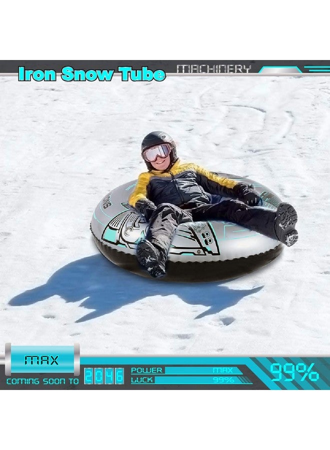 Iron Snow Tube 48 Inches Heavy Duty Inflatable Snow Tube Sled Robot Snow Sled And Snow Toy For Adults Or Kids