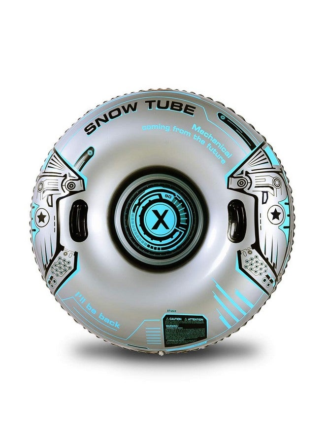 Iron Snow Tube 48 Inches Heavy Duty Inflatable Snow Tube Sled Robot Snow Sled And Snow Toy For Adults Or Kids