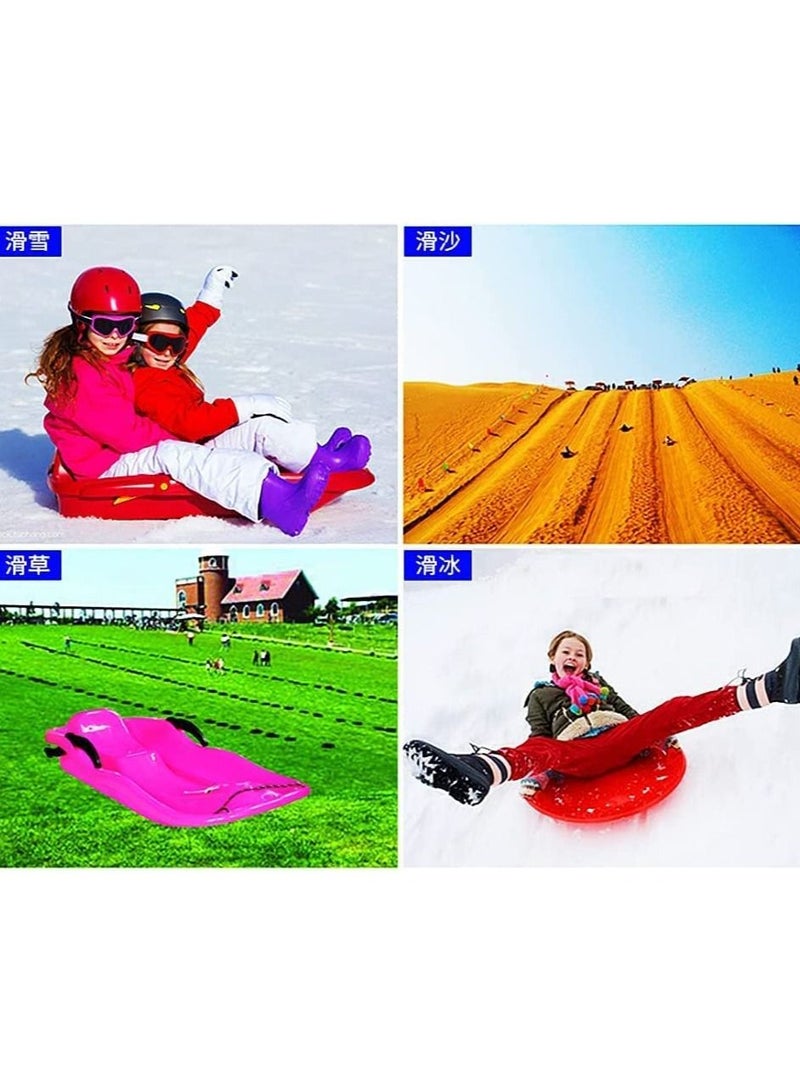 Outdoor Sports Plastic Skiing Boards Sand Board Snowboard With Rope (Purple)