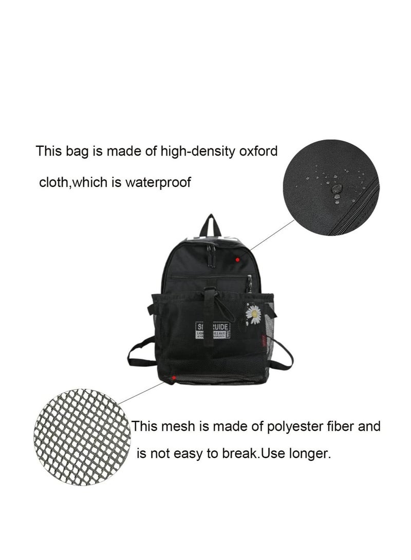 Basketball Backpack, Youth Football Bag, Large Sports Bag With Ball Compartment for Men Women Boys Girls, Basketball, Soccer, Volleyball, Rugby Unisex Backpack (Black)