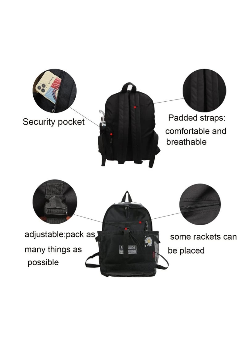 Basketball Backpack, Youth Football Bag, Large Sports Bag With Ball Compartment for Men Women Boys Girls, Basketball, Soccer, Volleyball, Rugby Unisex Backpack (Black)