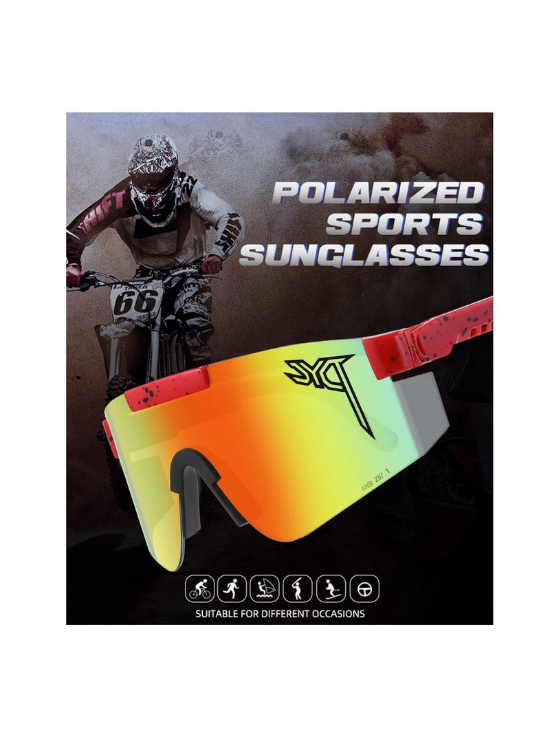 Outdoor Sports Polarized Sunglasses,UV400 Protection Cycling Glasses