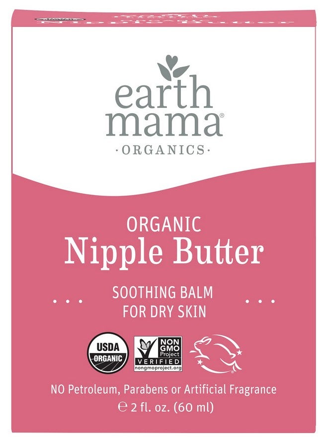 Organic Nipple Butter Breastfeeding Cream Lanolinfree Safe For Nursing & Dry Skin Nongmo Project Verified 2 Fl Oz