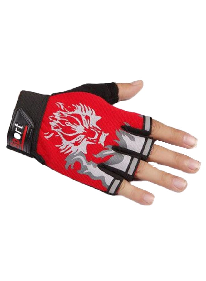 2-Piece Semi Fingers Training Gloves One Size