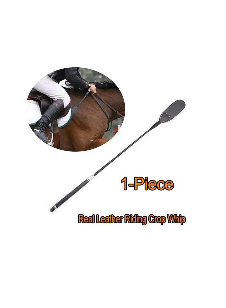 1-Piece Real Leather Riding Crop Whip,Genuine Top Premium Quality Equestrianism Horsewhip