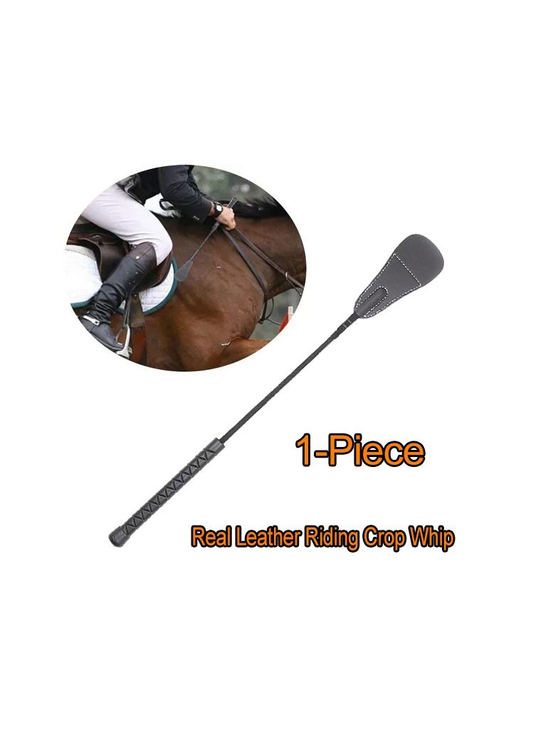 1-Piece Real Leather Riding Crop Whip,Genuine Top Premium Quality Equestrianism Horsewhip