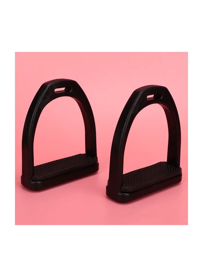 1-Pair Horse Stirrup,High Strength Plastics Stirrups,Safety Horse Riding Stirrup,Non-Slip Equestrian Stirrups For Saddle,Size S