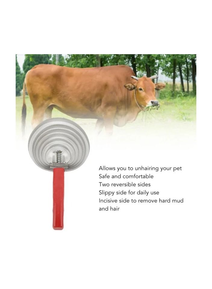 1-Piece Horse Curry Combs,6 Turns Stainless Steel Spring Curry Horse Comb Brush,Itch Relief Horse Hair Brushes