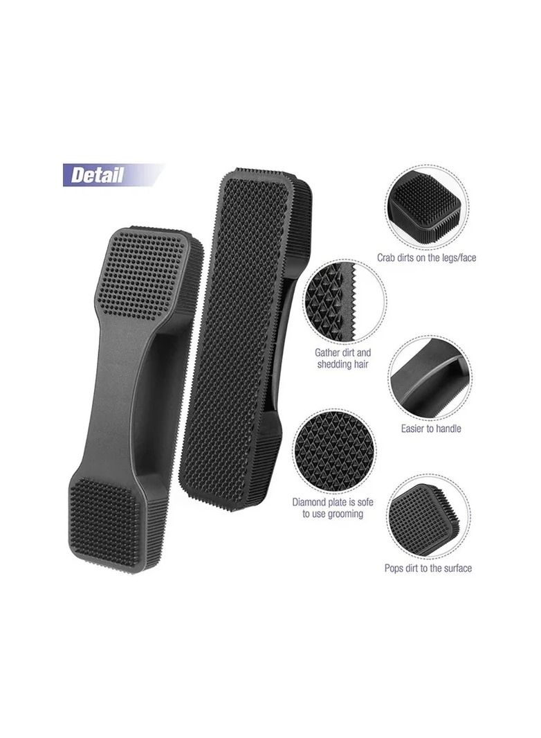 1-Piece Handle Horse Shedding Scrubber Tool,Removal Hair Comb Massage Brush for Horse,Horse Grooming Sweat Brush Cleaning Kit