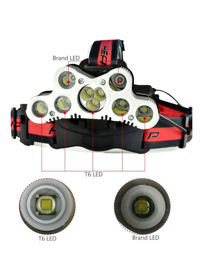 60000Lm T6 6X LED  Flashlight Torch USB Rechargeable Headlamp