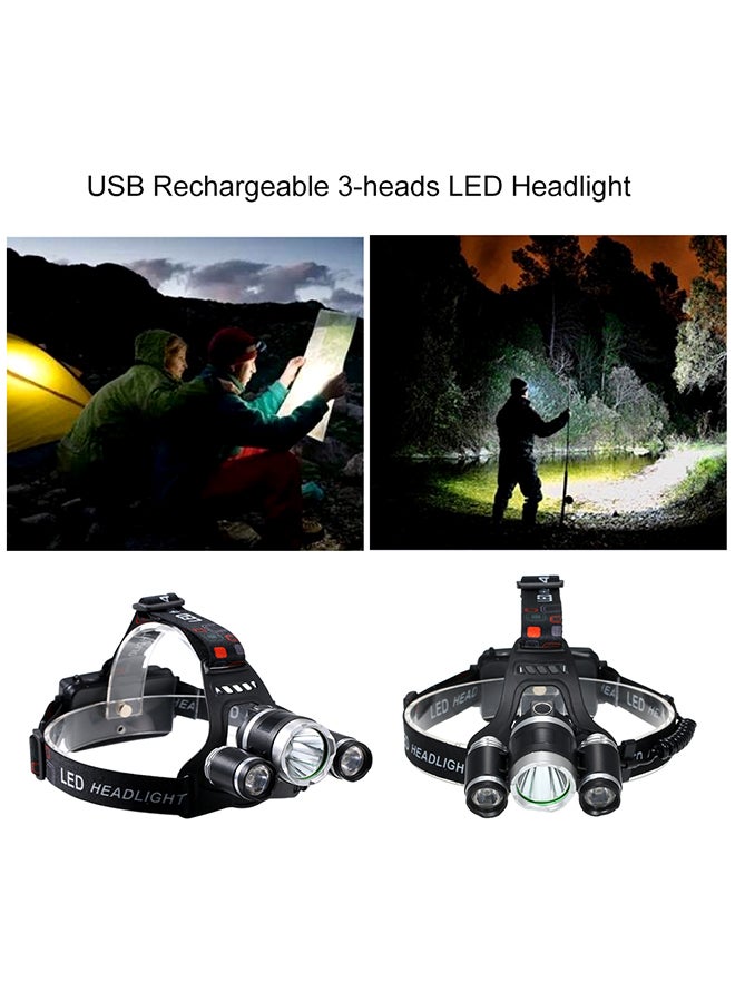 USB Rechargeable Head LED Flashlight 12x9.70x11cm