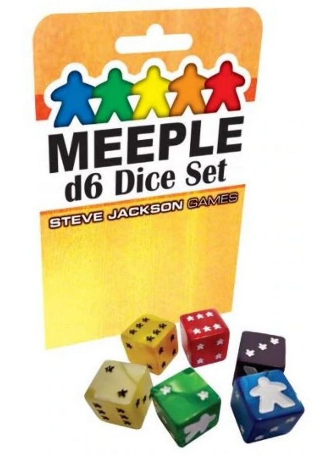 Meeple D6 Dice Set ; 8 Pcs ; 16Mm Sixsided ; Yellow ; Tabletop Roleplaying Games ; Rpg ; From Steve Jackson Games