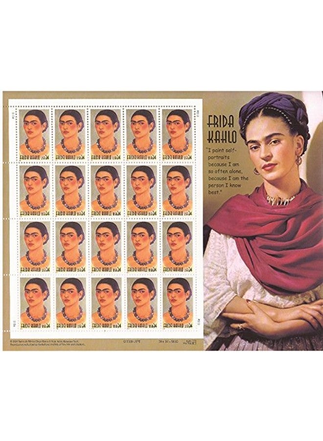 Frida Kahlo Sheet Of Twenty 34 Cent Stamps Scott 3509