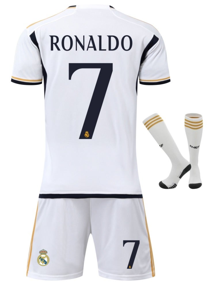 2324 Real Madrid Ronaldo #7 Football Jerseys Shirt Kids Soccer Training uniform Suit