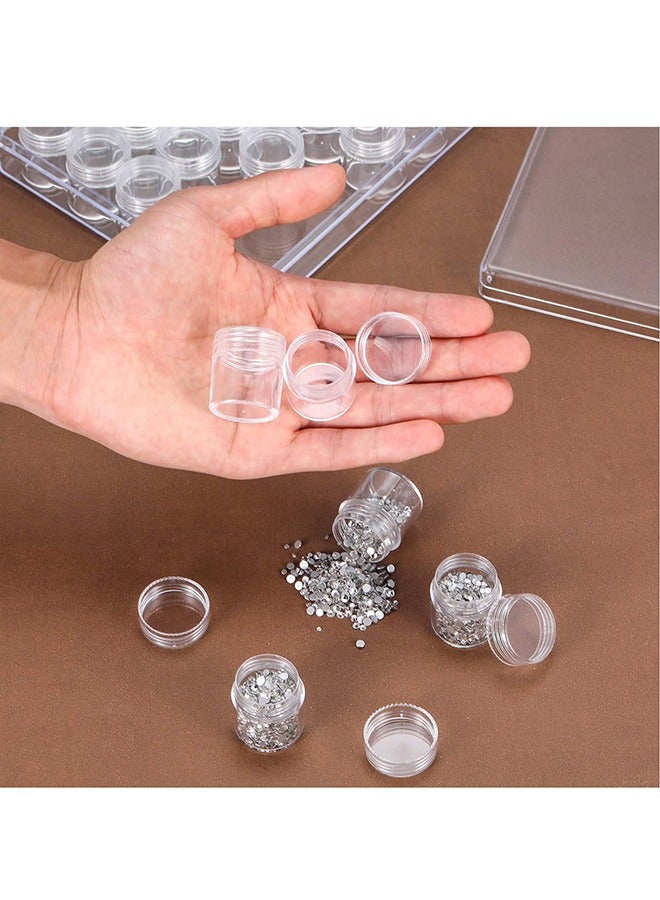 Pack Of 30 Clear Plastic Bead Storage Containers Set