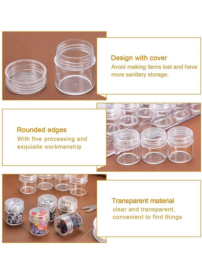 Pack Of 30 Clear Plastic Bead Storage Containers Set