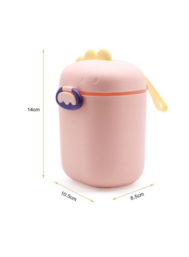 300 Grams Baby Formula Dispenser Portable Milk Powder Dispenser Container With Carrying Handle And Scoop Foodgrade Pp Double Layer Anti Leak Design For Outdoor Travel Home (Pink)