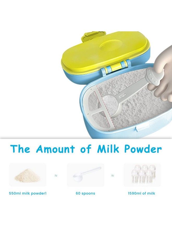 350G Baby Formula Dispenser With Scoop And Leveller Foodgrade Pp Double Layer Anti Leak Milk Powder Dispenser Container Baby Snack Storage Container For Outdoor Travel Home Bpa Free