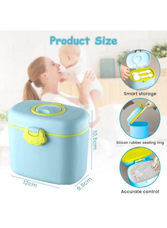 350G Baby Formula Dispenser With Scoop And Leveller Foodgrade Pp Double Layer Anti Leak Milk Powder Dispenser Container Baby Snack Storage Container For Outdoor Travel Home Bpa Free