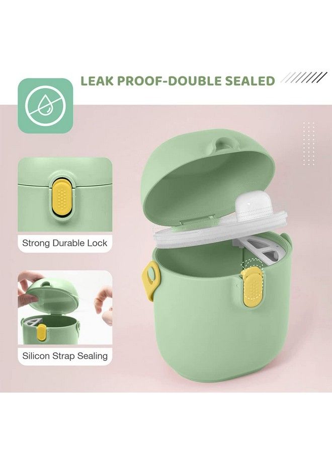 300G Baby Formula Dispenser With Scoop And Leveller Foodgrade Pp Double Layer Anti Leak Milk Powder Dispenser Container Baby Snack Storage Container For Outdoor Travel Home Bpa Free