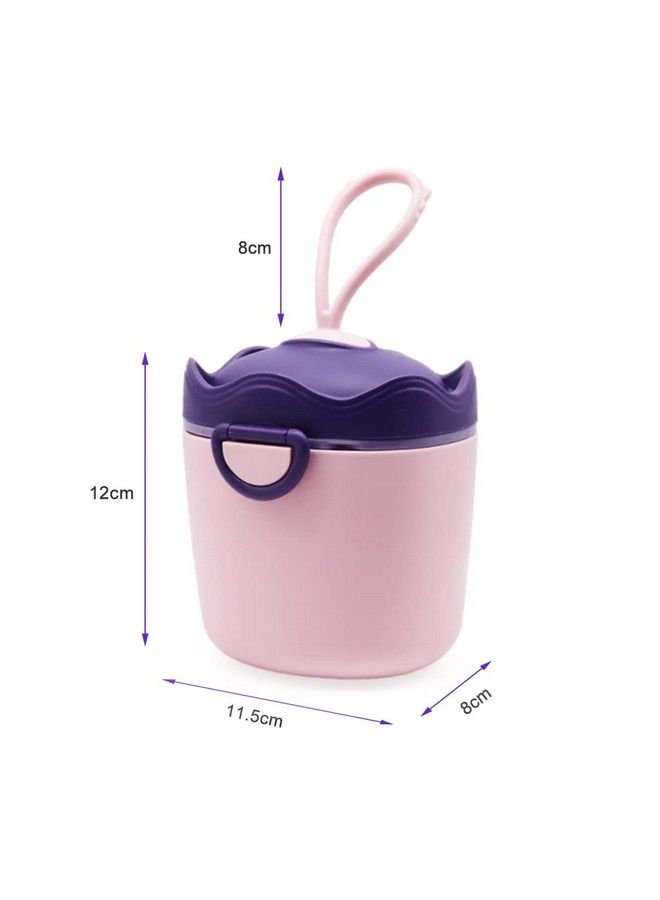 300G Baby Formula Dispenser Portable Milk Powder Dispenser Container With Carrying Handle And Scoop Foodgrade Pp Double Layer Anti Leak Design For Outdoor Travel Home (Purple)