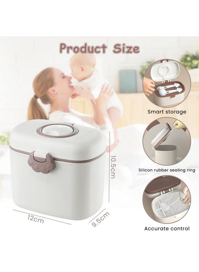 260G Baby Formula Dispenser With Scoop And Leveller Foodgrade Pp Double Layer Antileak Milk Powder Dispenser Container Baby Snack Storage Container For Outdoor Travel Home Bpa Free