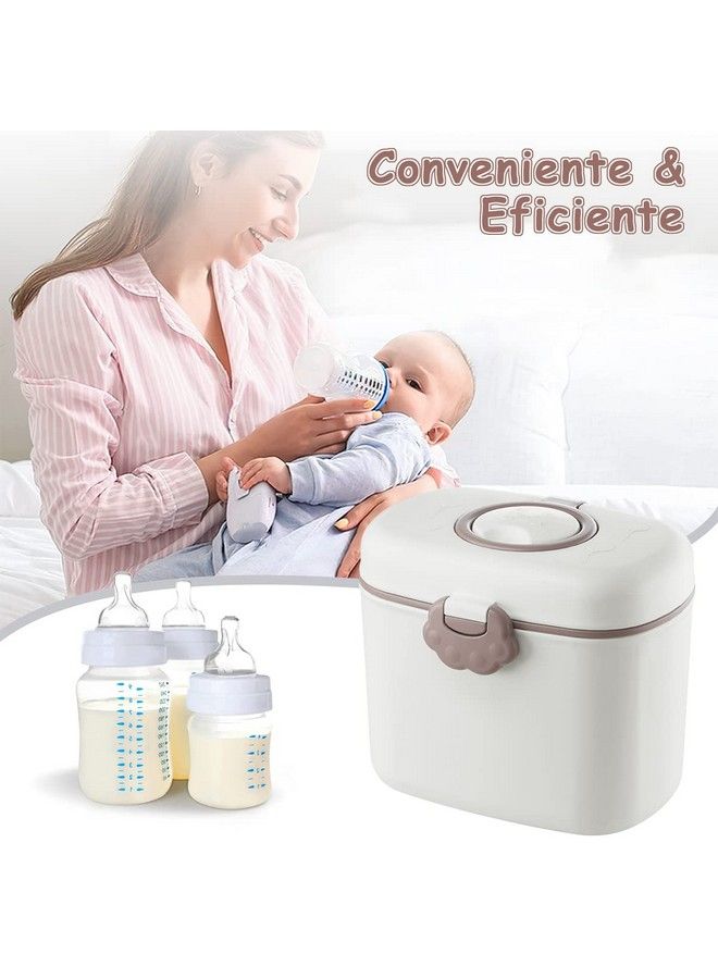 260G Baby Formula Dispenser With Scoop And Leveller Foodgrade Pp Double Layer Antileak Milk Powder Dispenser Container Baby Snack Storage Container For Outdoor Travel Home Bpa Free