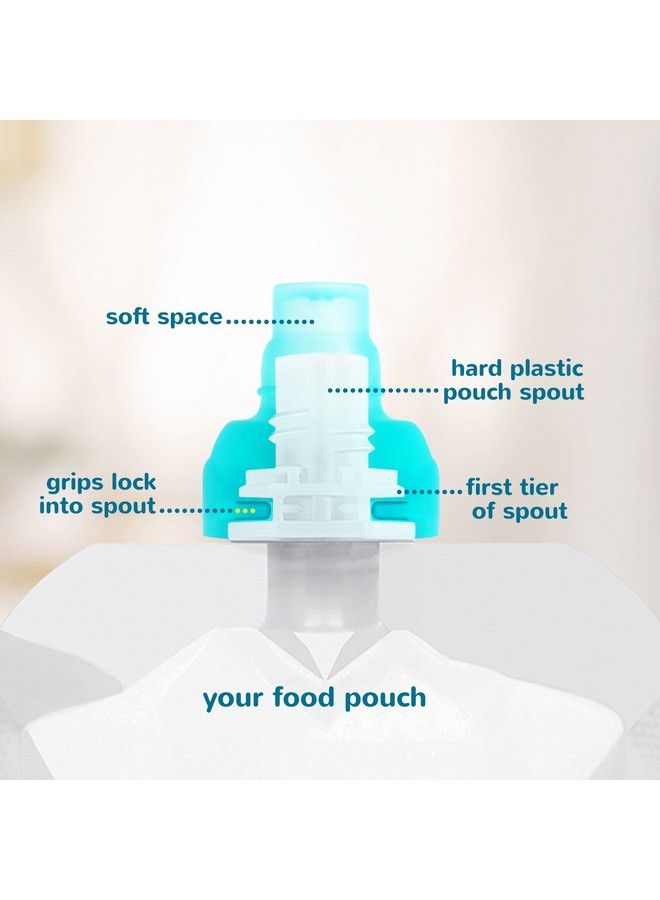 Softsip Food Pouch Tops ; 4 Ct ; Swirl Colors