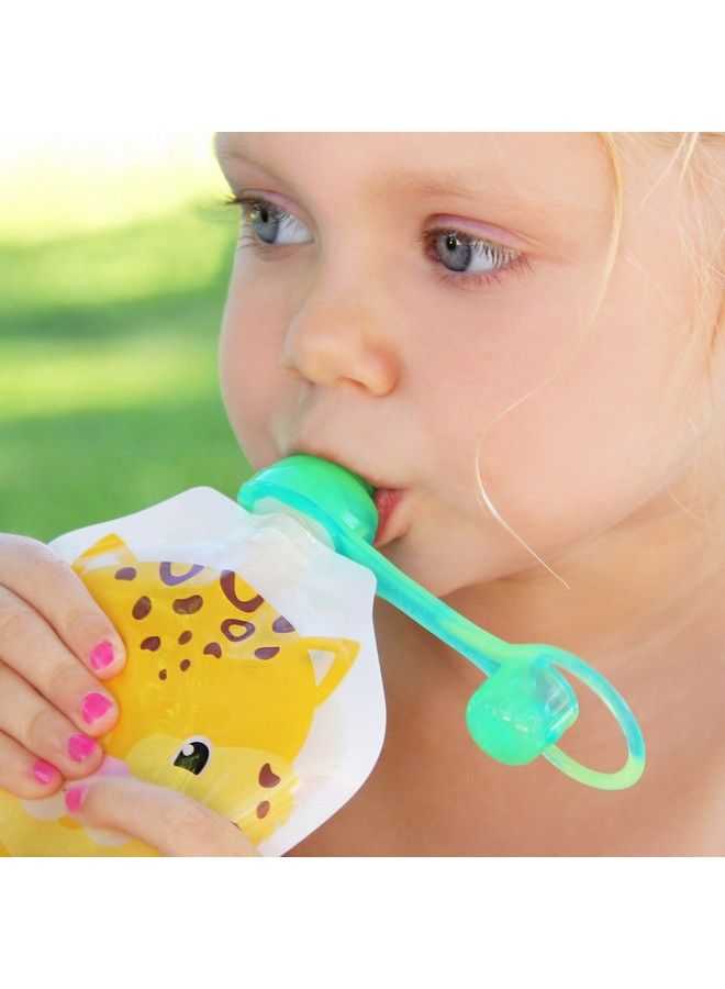 Softsip Food Pouch Tops ; 4 Ct ; Swirl Colors