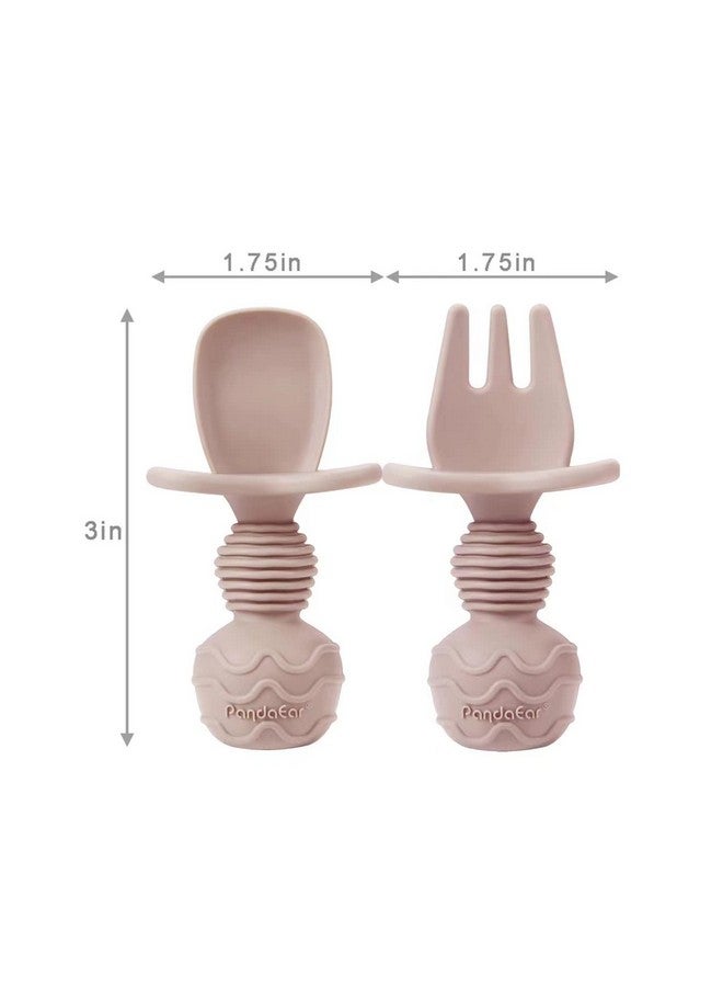 Silicone Baby Feeding Set; Silicone Divided Suction Crab Plate And Tiny Cup With Spoons & Forks; Baby Led Weaning Supplies Self Feeding Eating Utensils Pink