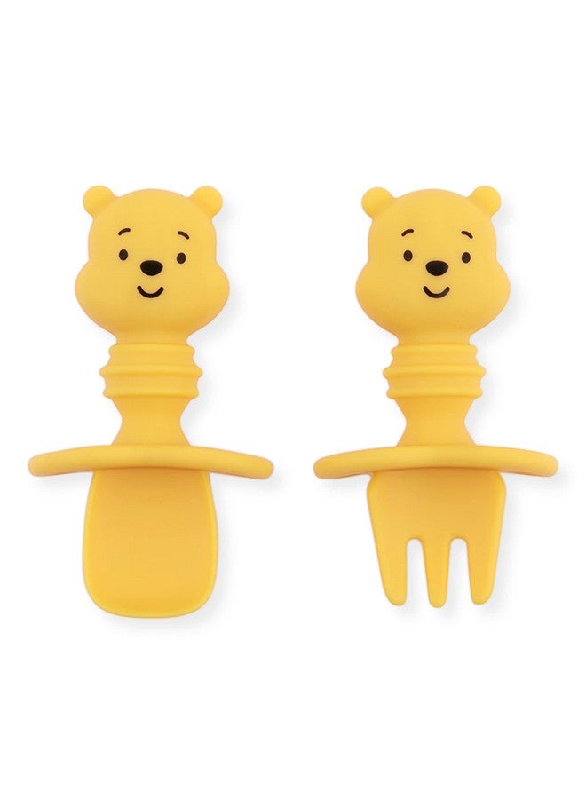 Disney Baby Utensils Set Chewtensils Silicone Spoons For Dipping Selffeeding Baby Led Weaning Trainer Learning First Stage Stage Eating Fork And Spoon Babies 6 Months Winnie The Pooh