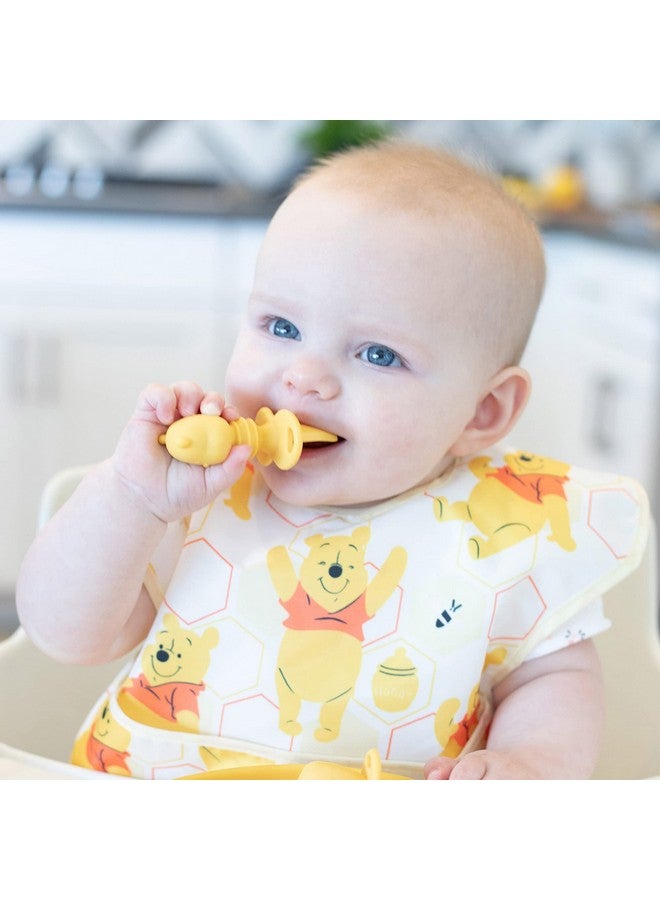 Disney Baby Utensils Set Chewtensils Silicone Spoons For Dipping Selffeeding Baby Led Weaning Trainer Learning First Stage Stage Eating Fork And Spoon Babies 6 Months Winnie The Pooh