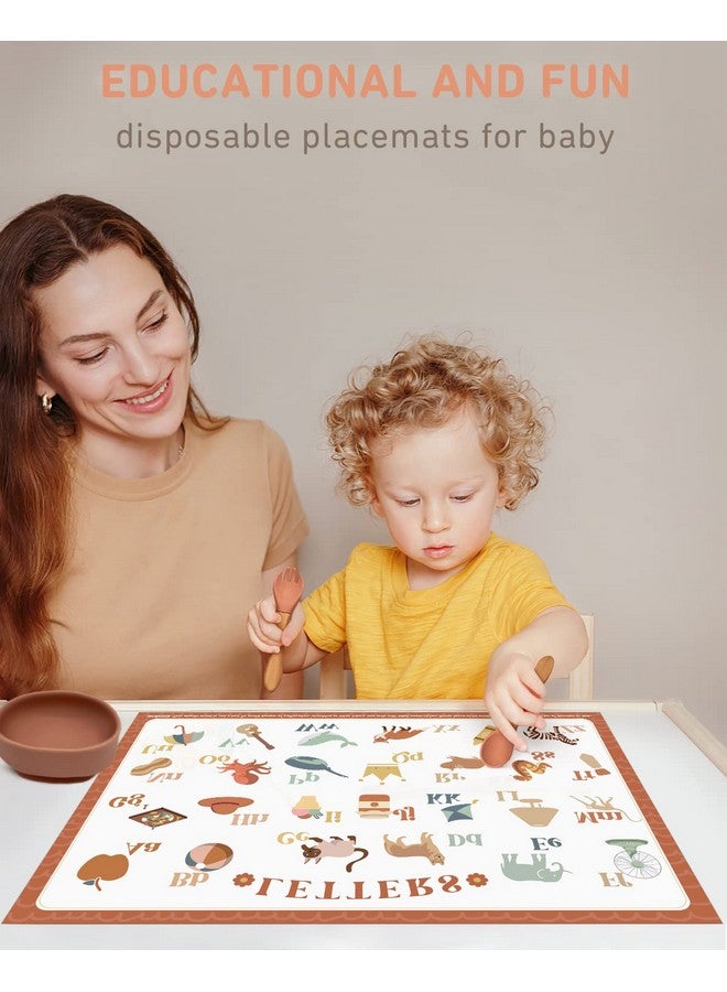 Disposable Placemats For Baby 40 Pack Sticky Toddler Placemat For Restaurants Dining Table Party Travel 12