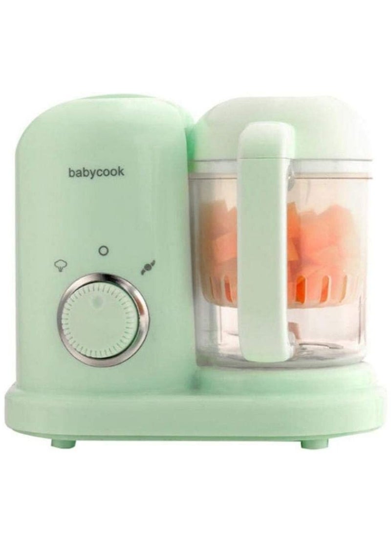 Baby Food Blender Electric Steamer Food Supplement Cooking Mixing  Grinder Cooking  Light Green