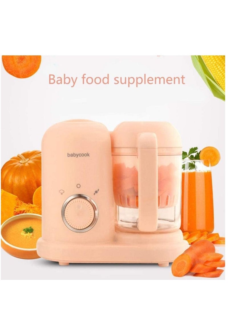 Baby Food Blender Electric Steamer Food Supplement Cooking Mixing  Grinder Cooking Pink