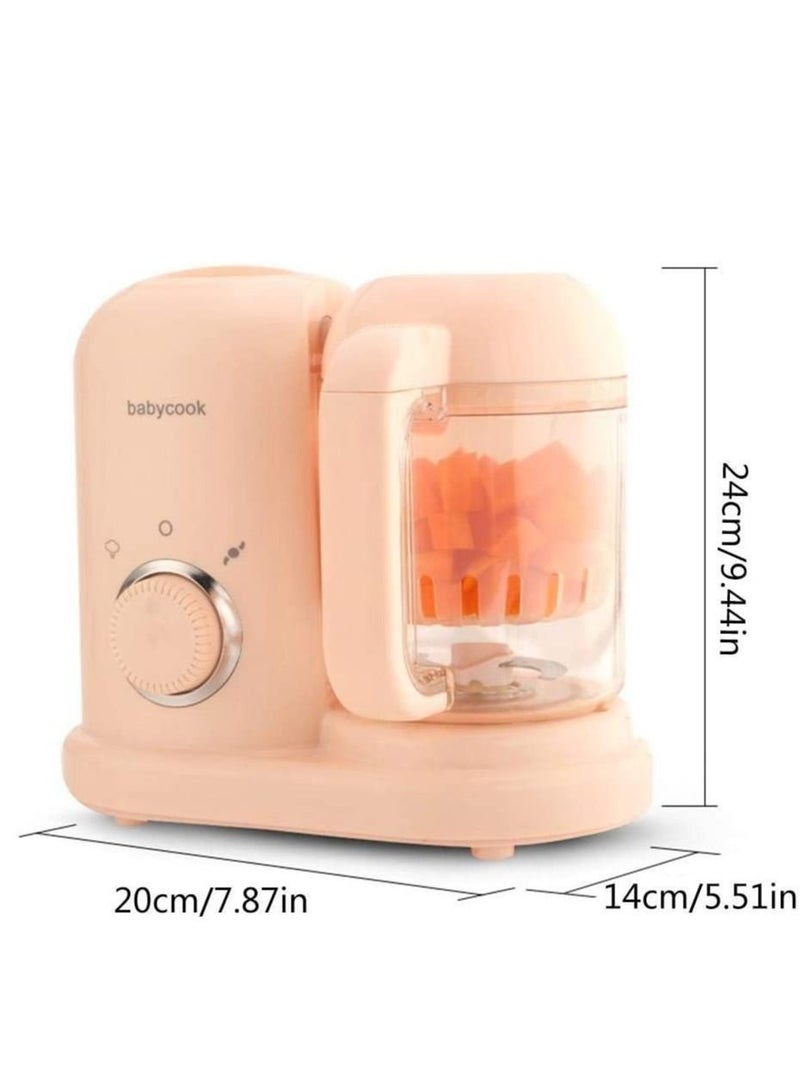 Baby Food Blender Electric Steamer Supplement Cooking Mixing Grinder Pink
