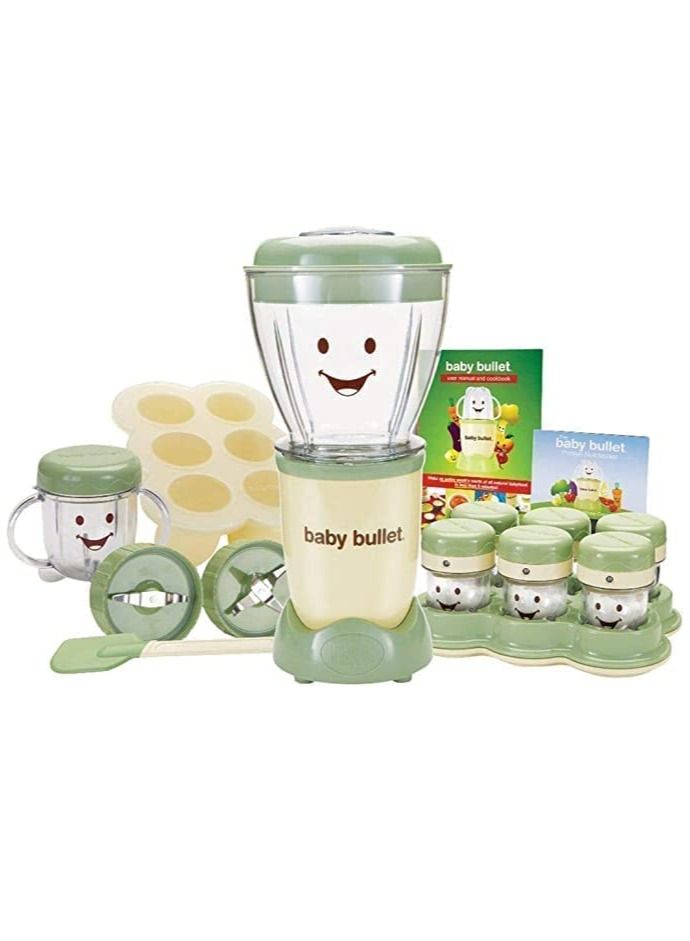 High Speed Blender 200 Watt Baby Bullet Mixer with Nutrient Extractor Smooth Maker 20 PCS Set Baby Bullet Multi Function Color Green