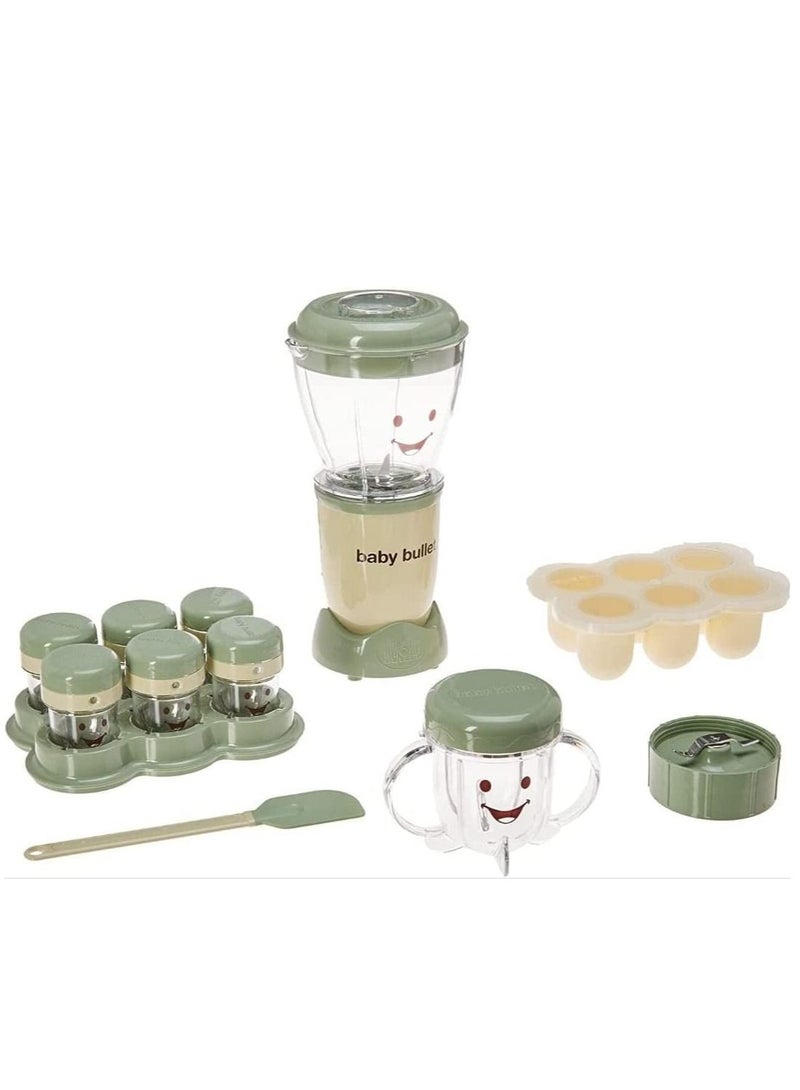 High Speed Blender 200 Watt Baby Bullet Mixer with Nutrient Extractor Smooth Maker 20 PCS Set Baby Bullet Multi Function Color Green