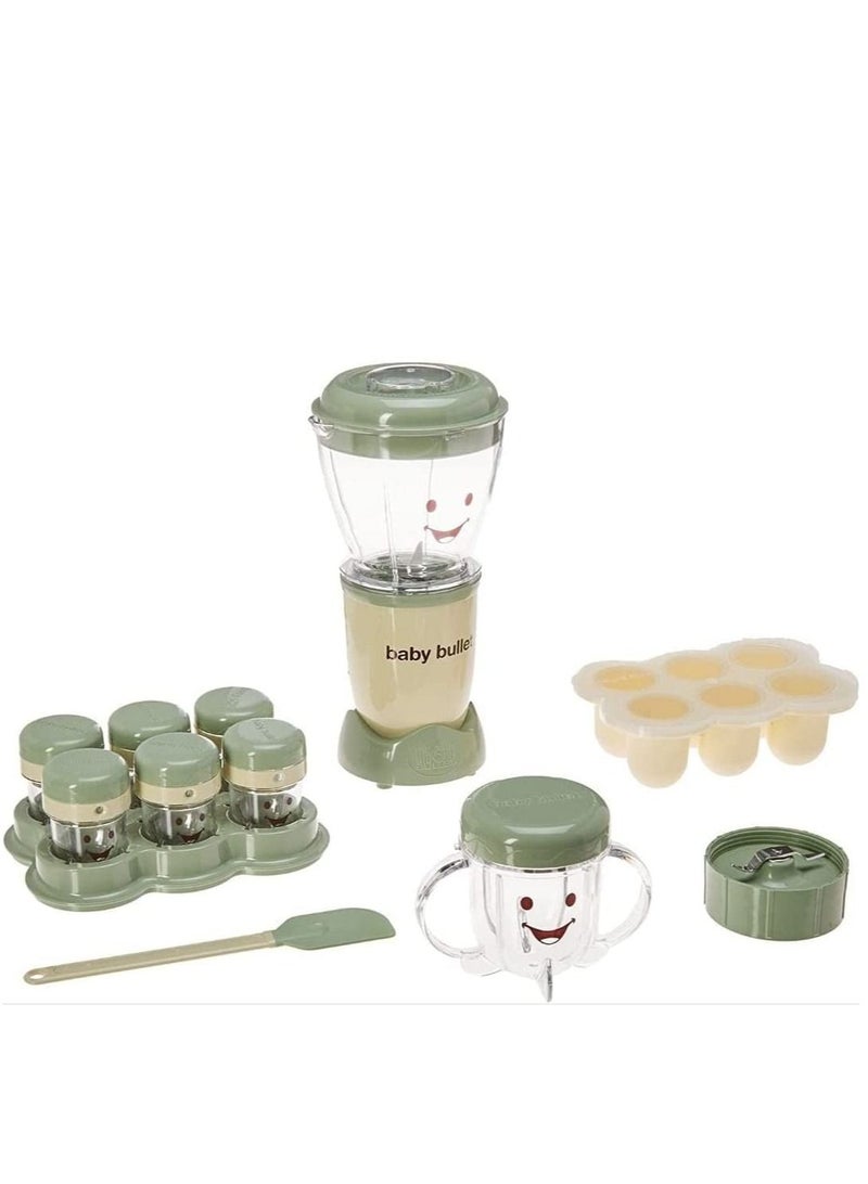 High Speed Blender 200 Watt Baby Bullet Mixer with Nutrient Extractor Smooth Maker 20 PCS Set Baby Bullet Multi Function Color Green