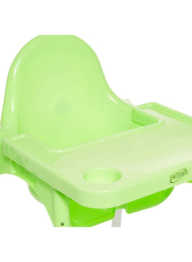 High Chair H1 Booster Seat With Feeding Tray With Safety Belt Green