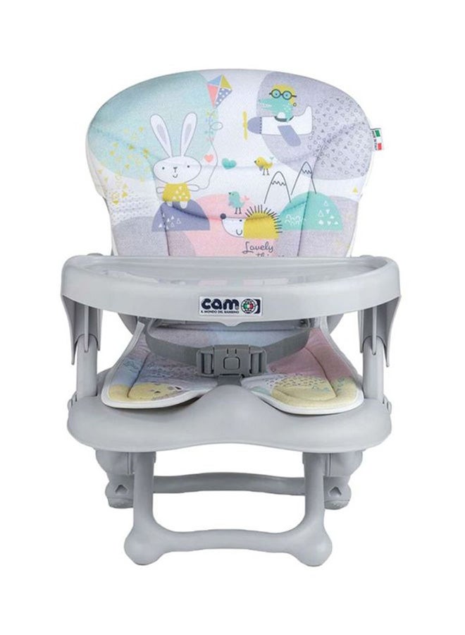 Smarty Booster Baby Feeding Chair, Snack Seat, Smart Pop, Portable, Booster Seat With Tray Eating, Dinning Lightweight, Compact Fold, Travel, Camping - Kites And Balloons