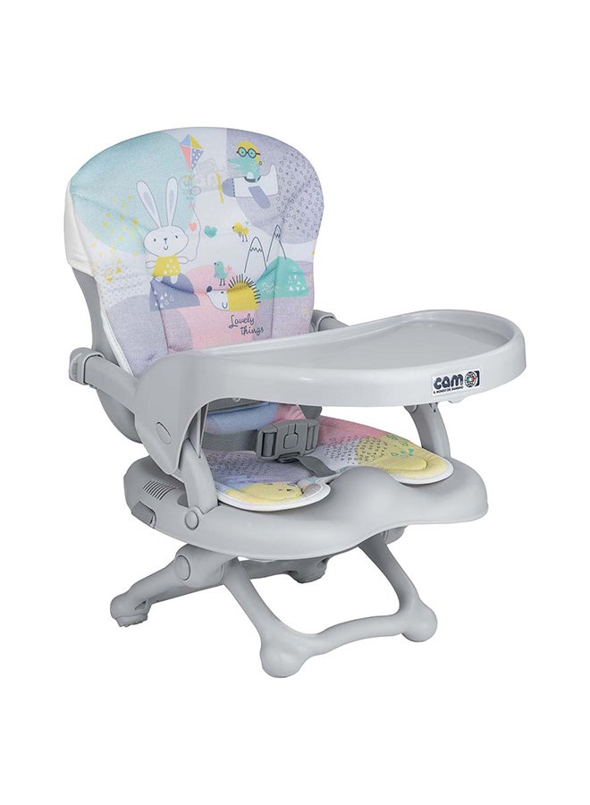 Smarty Booster Baby Feeding Chair, Snack Seat, Smart Pop, Portable, Booster Seat With Tray Eating, Dinning Lightweight, Compact Fold, Travel, Camping - Kites And Balloons