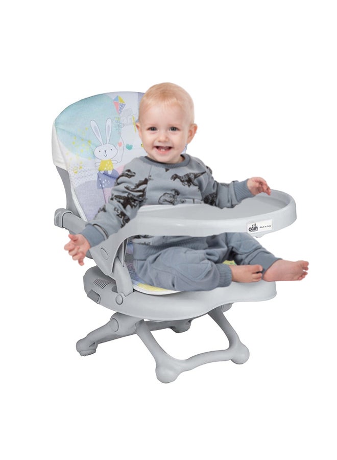 Smarty Booster Baby Feeding Chair, Snack Seat, Smart Pop, Portable, Booster Seat With Tray Eating, Dinning Lightweight, Compact Fold, Travel, Camping - Kites And Balloons