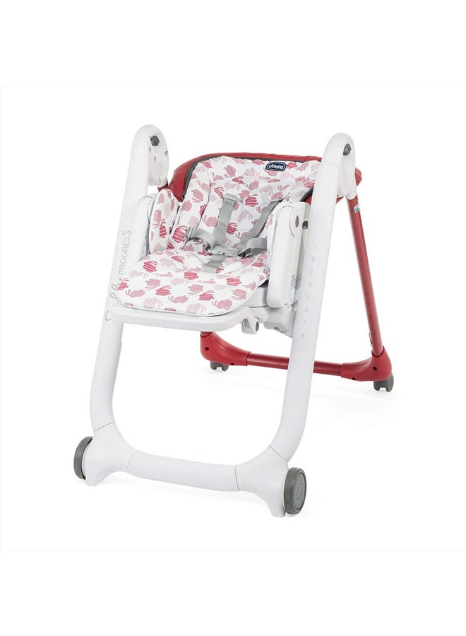 Polly Progres5 Highchair, Red