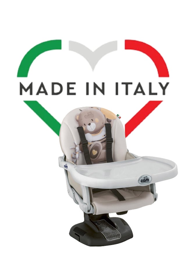 Idea Booster Baby Feeding Chair, Snack Seat, Smart Pop, Portable, Booster Seat With Tray Eating, Dinning Lightweight, Compact Fold, Travel - Beige Bear