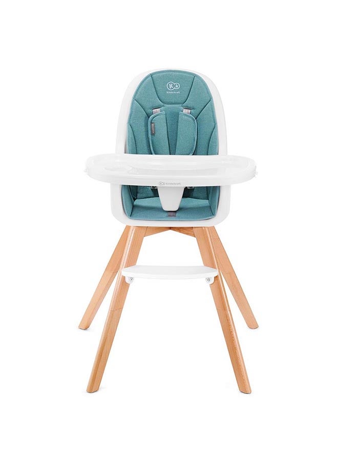 2 In1 Kinderkraft High Chair Tixi Turquoise