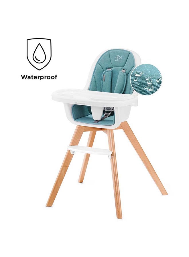 2 In1 Kinderkraft High Chair Tixi Turquoise