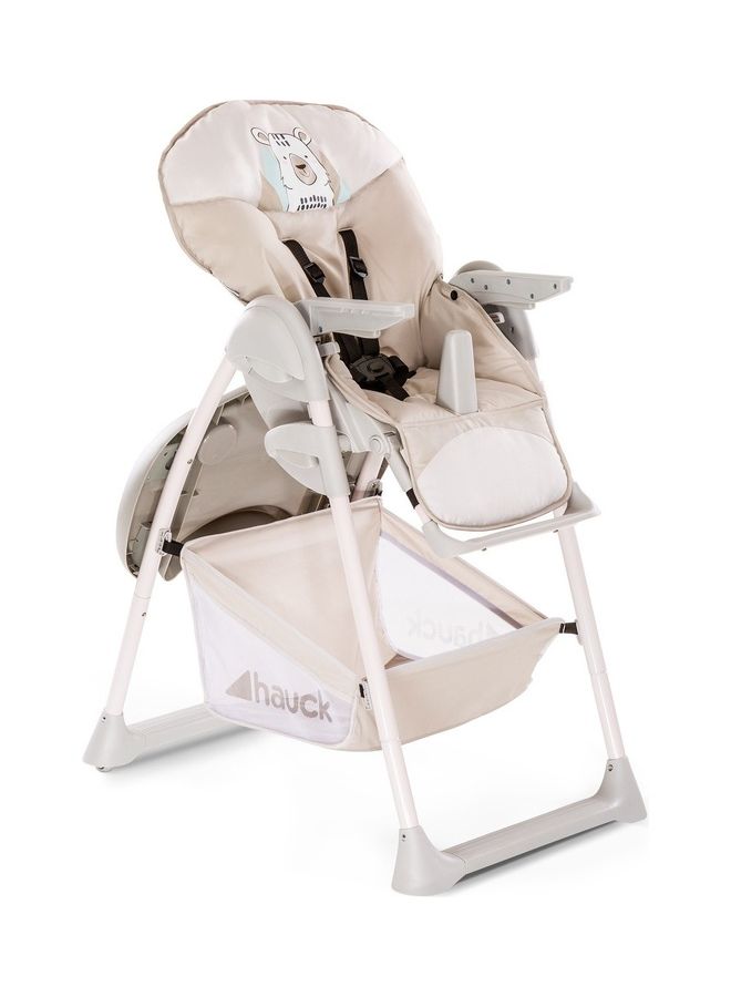 Grow - Along Highchair Sit N Relax, New - Born Attachment From Birth To 9 Kg , Toddler Seat Up To 15 Kg, Height - Adjustable, Foldable, Wheels, Play Arch, Tray, Basket - Beige